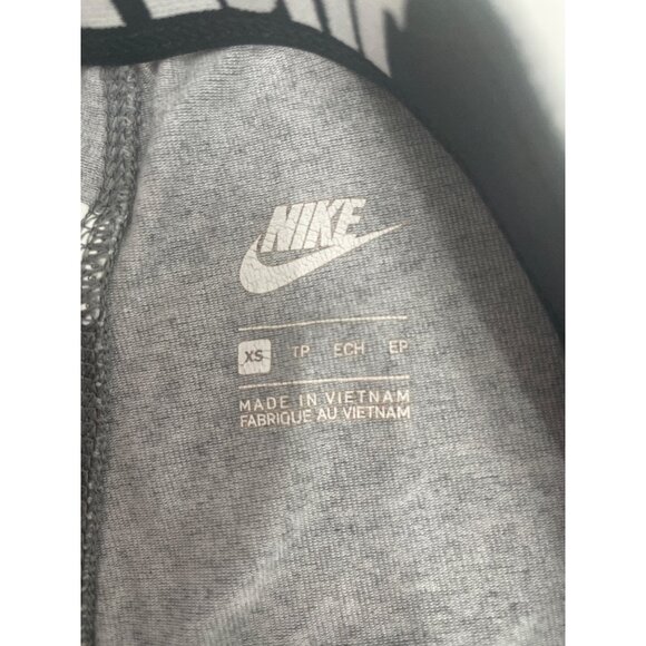 Nike Womens XS Leggings Gray "Just Do It" Logo Stretch Casual Athleisure Gym - Picture 3 of 7